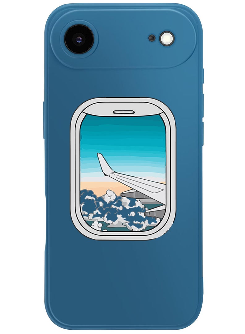 Theodor Protective Slim Fit Case Liquid Silicone Cover with Full Body Protection Anti-Scratch Shockproof Case For Apple iPhone 17 Air (Blue) Window-01 - Image 1