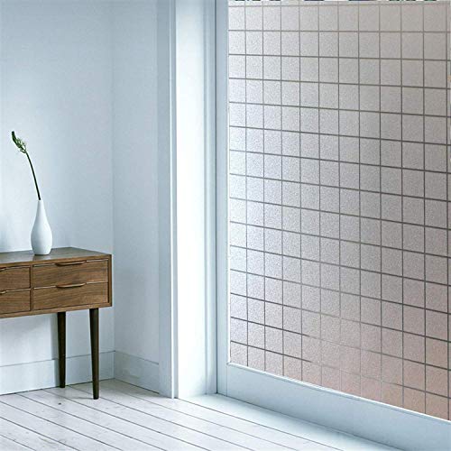 ELTON 3D Vinyl Privacy Heat Control Anti Uv Self Adhesive Decorative Square Film For Bathroom Door Window (Flowery Mist, 24 X 144 Inches) Silver - Image 5