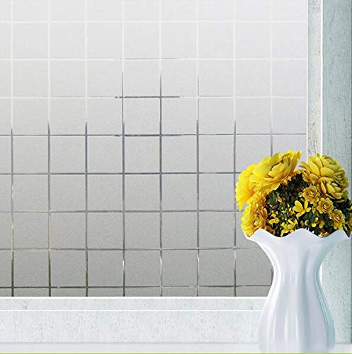 ELTON 3D Vinyl Privacy Heat Control Anti Uv Self Adhesive Decorative Square Film For Bathroom Door Window (Flowery Mist, 24 X 144 Inches) Silver - Image 4
