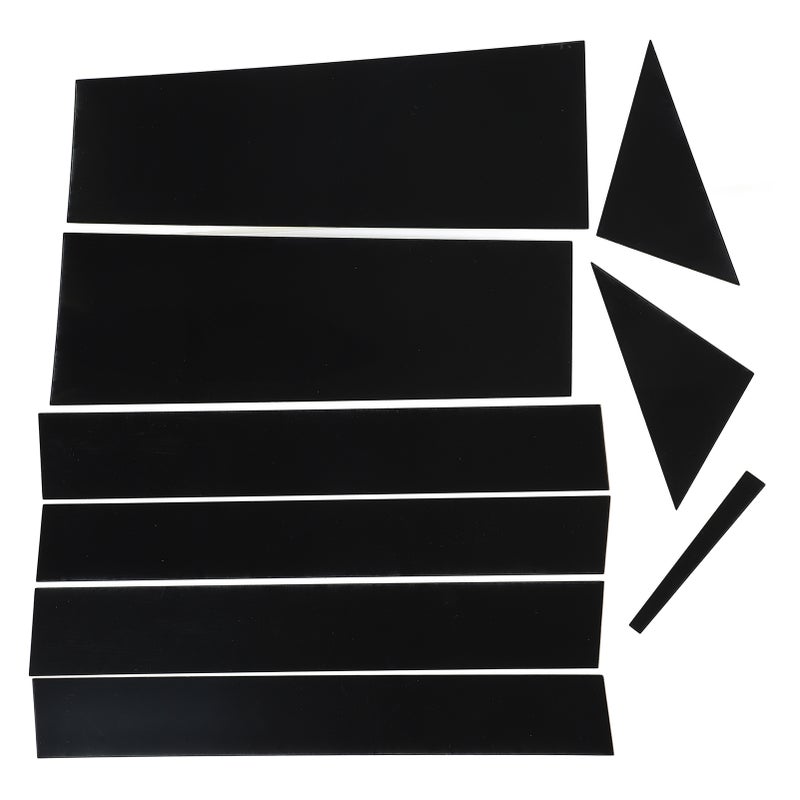 10PCS Car Window Pillar Sticker Glossy Black Scratch Resistant Replacement For Dodge Town 2008‑2016 - Image 5
