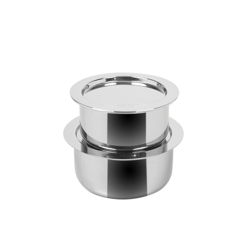 MEYER Triply Stainless Steel Tope with SS 304 Lid | 18/20 cm 2.3/3.1 L| 10 Year Warranty | Silver - Image 2