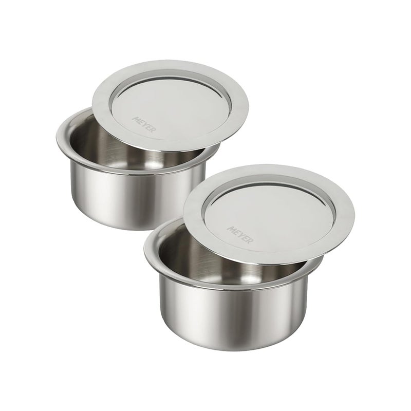 MEYER Triply Stainless Steel Tope with SS 304 Lid | 18/20 cm 2.3/3.1 L| 10 Year Warranty | Silver - Image 1