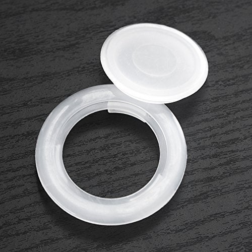 Bememo 2 Sets 2 Inch Patio Table Umbrella Hole Ring and Cap Set, Standard Size Umbrella Thicker Hole Ring Plug and Cap Set(Translucent) - Image 2