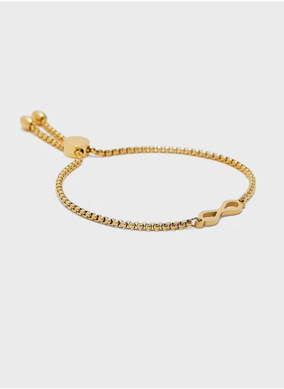 celovis Infinity Endless Love Pendant Adjustable Slider Clasp Bracelet