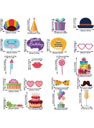 20-Piece Photo Booth Party Props,Party Decorations Accessories,Birthday Photo Props - view 2