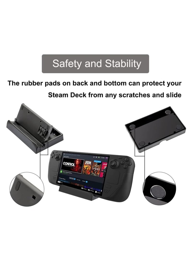 Zikra Stand Base Compatible with Steam Deck ROG Ally Dock, Anti-Slip Adjustable Foldable Stand Holder for Steam Deck/Switch/Tablet - Image 4