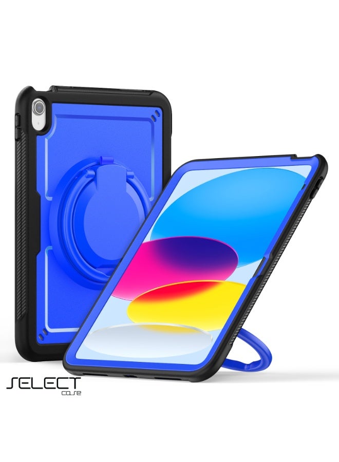 Select Shockproof iPad Case – Kid-Safe Design, Compatible with iPad 10th Generation (10.9-inch), in Blue. Features Thermoline Technology, 360° Rotatable with a Foldable Kickstand for Easy Viewing and Use. - Image 2