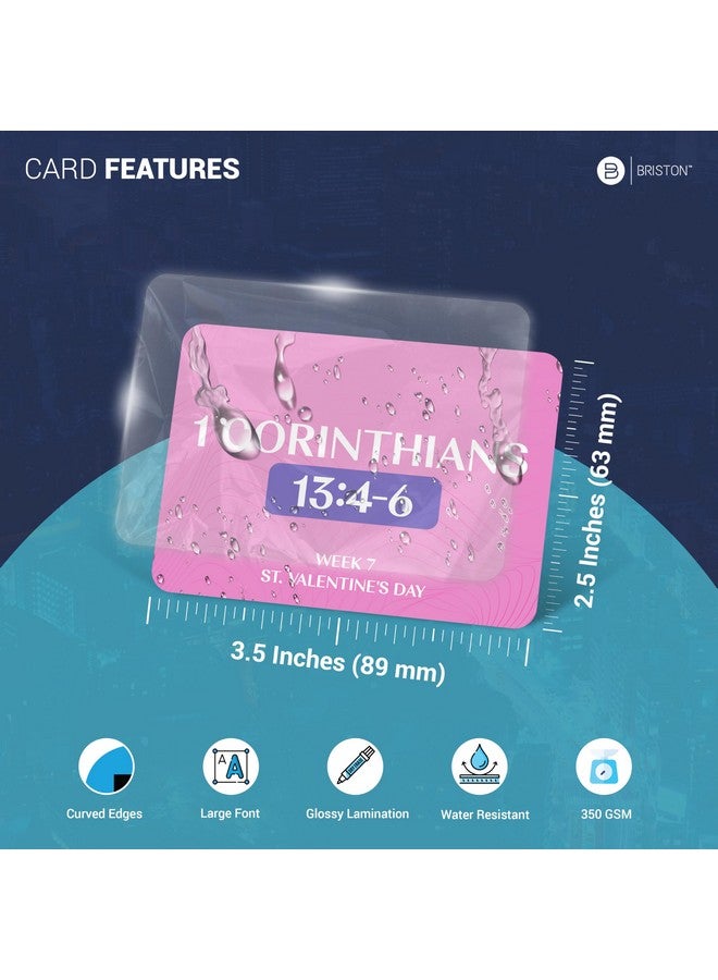 Briston 52-Week Bible Memory Verse Flash Cards - Year-Round Weekly Scripture - Multi-Translation Old & New Testament: Esv, Nlt, Niv, Kjv - Individual Or Group Study - Inspirational Guidance & Goals - Image 3