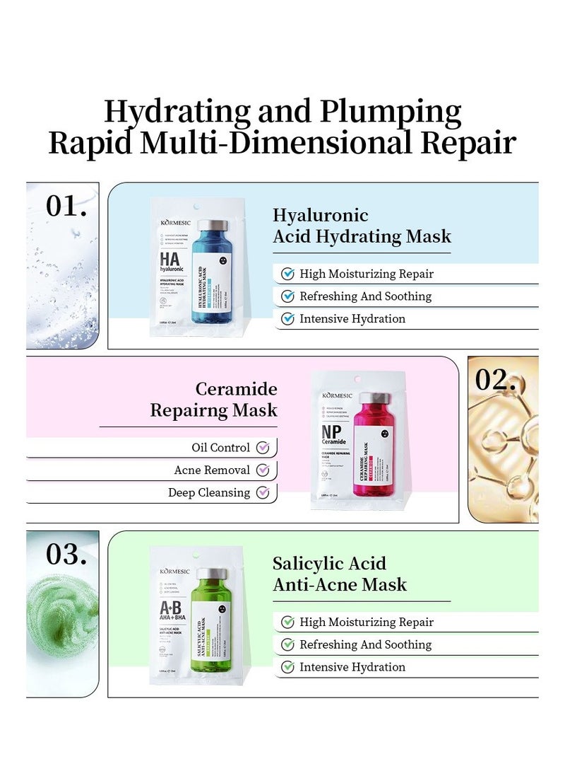 Kormesic 5pcs حمض الساليسيليك قناع الوجه 25ml - Image 2