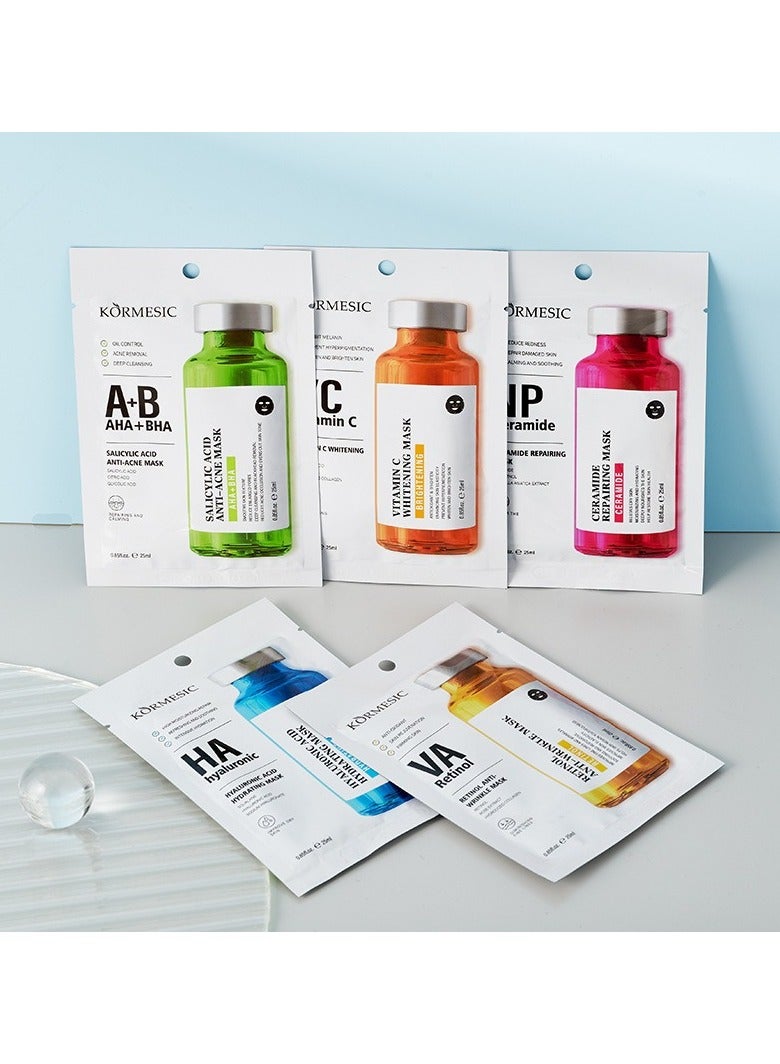 Kormesic 5pcs حمض الساليسيليك قناع الوجه 25ml - Image 4