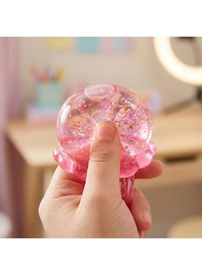 Squish Blue Jellyfish Fidget Toy - Super Solid Squish Stress Relief Sensory Squeeze Toy for Kids & Adults, Anti-Anxiety ADHD Focus Desk Toy（Pink） - Image 4