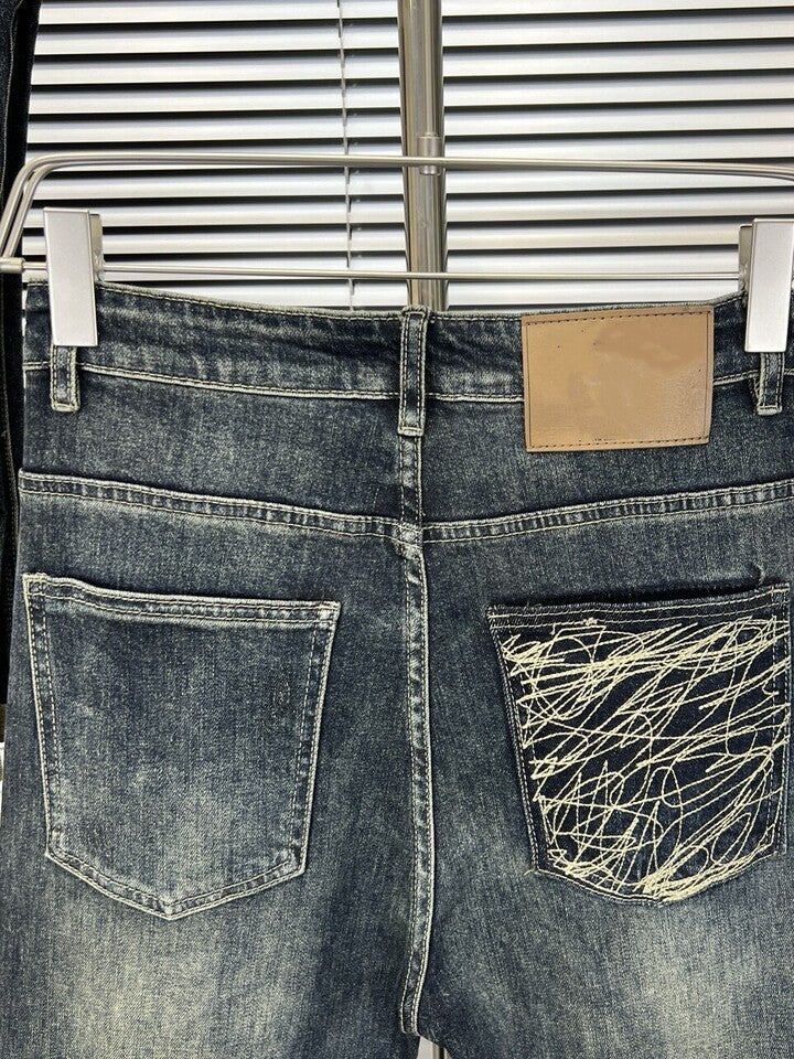 Unisex Casual Daily Denim Jeans - Image 4
