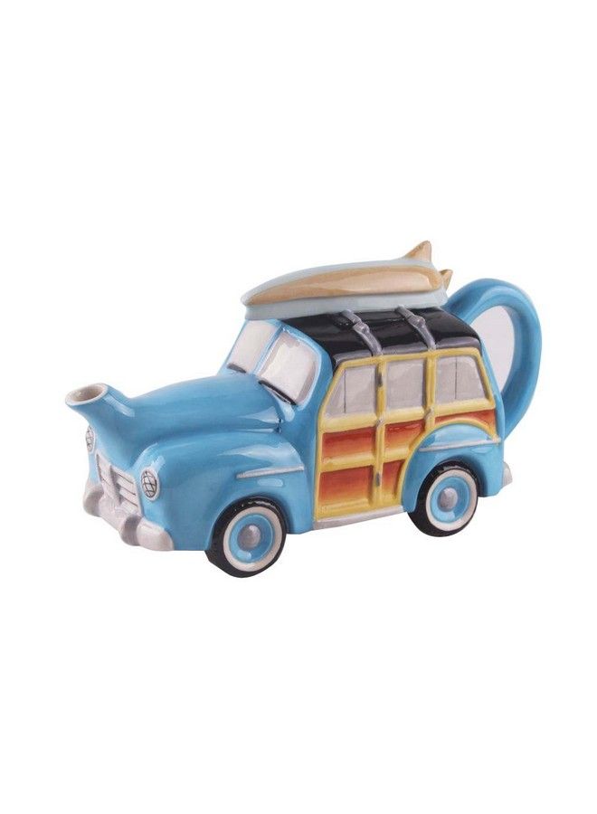 Blue Sky Ceramic 10.5" X 4.25" X 5.25" Retro Woody Teapot - Image 1