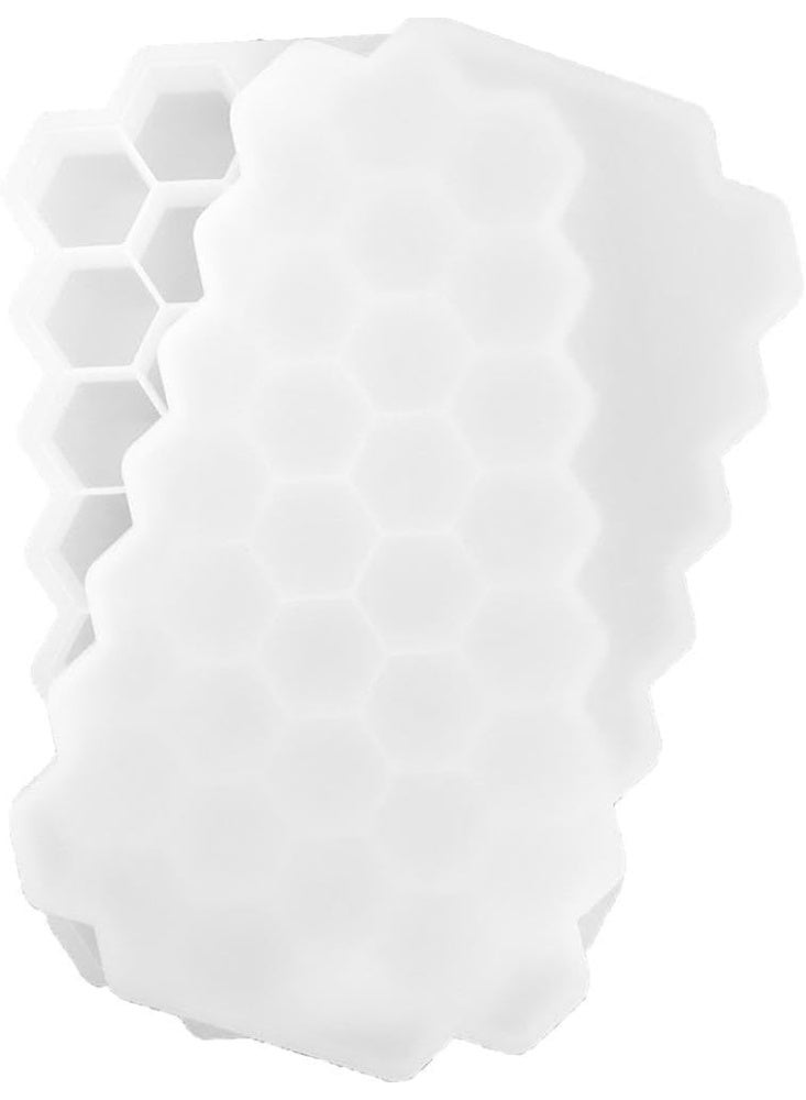 2-Piece Silicone Honeycomb Ice Tray (36 Cells) | Ice Cube Tray with Airtight Lid for Freezer and Microwave kh - Image 3