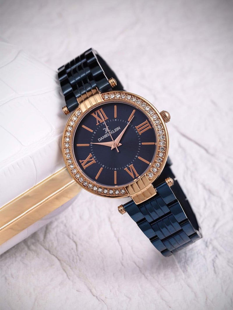 DANIEL KLEIN Analog Blue Dial Women's Watch-DK11138-3 - Image 2