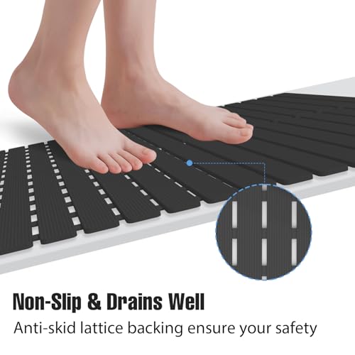 MBOSS Square Shower Mat for Inside Bathroom, Non Slip Bathtub Mat, 24 X 24 Inch Non Slip Shower Mat for Tub & Shower, Bathroom Essentials Safe, Easy to DIY Cut, Eco-Friendly Materials - Image 2