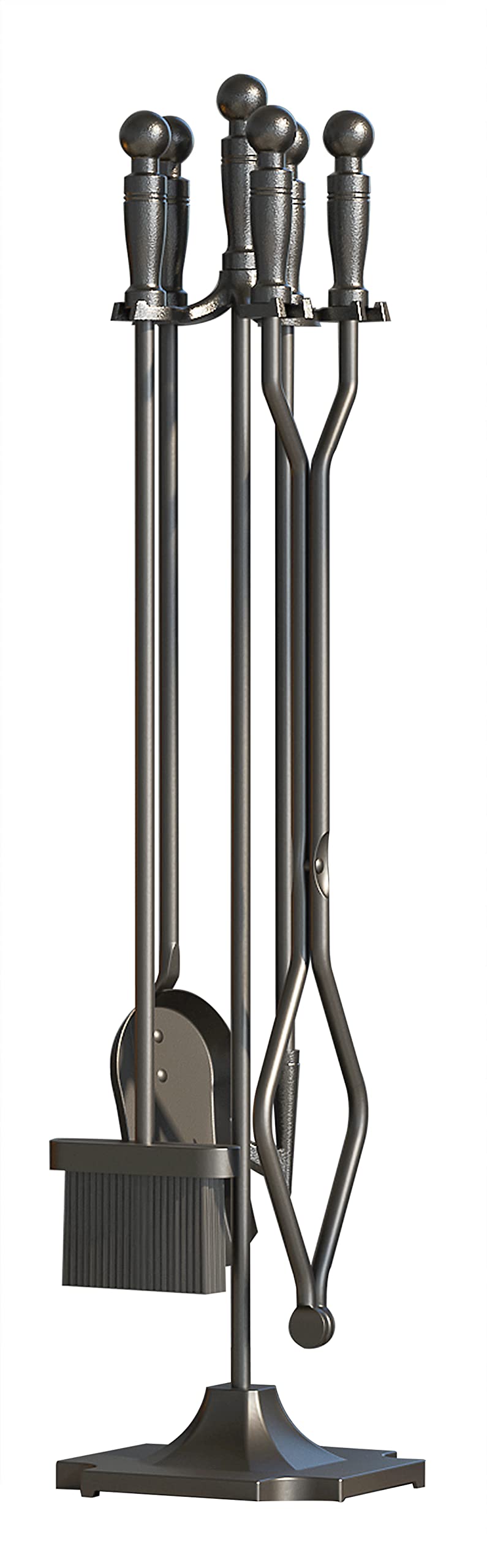 CALIDOLA مجموعة أدوات المدفأة من كاليودولا 5 قطع من الحديد المطاوع الأسود