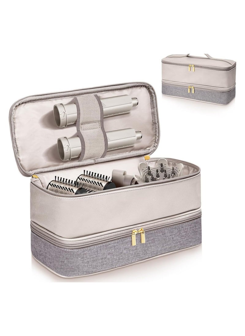 SYOSI Hair Dryer Storage Case Hair Dryer Travel Carrying Case Brush Double-Layer Hair Accessories Tools Capacity Storage Bag for Shark Flexstyle Dyson Airwrap Revlon Hair Dryer  - Image 1