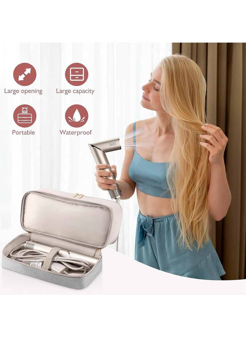 SYOSI Hair Dryer Storage Case Hair Dryer Travel Carrying Case Brush Double-Layer Hair Accessories Tools Capacity Storage Bag for Shark Flexstyle Dyson Airwrap Revlon Hair Dryer  - Image 3