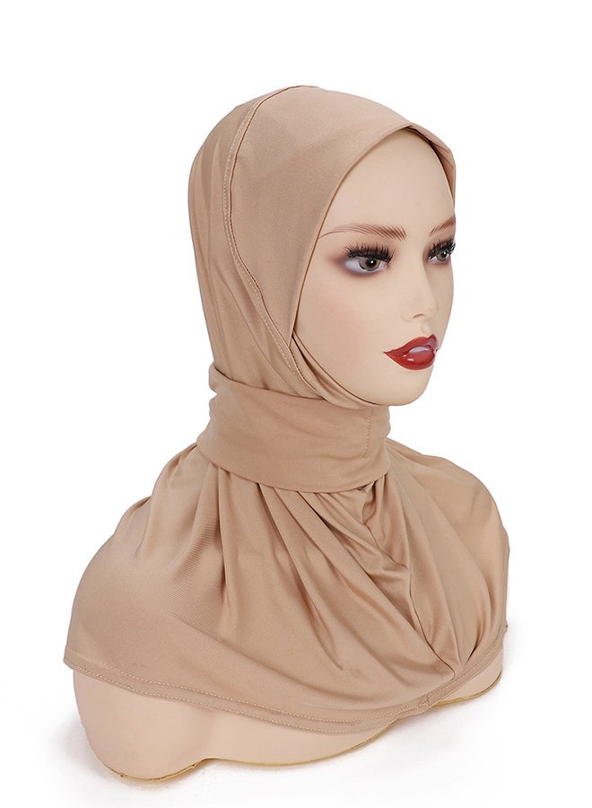 DUNISO تصميم زر الحجاب الفوري، حجاب إسلامي أنيق للنساء، حجاب داخلي مع مشبك سريع، لفات رأس تغطي كاملة، أغطية عمامة إسلامية - Image 3