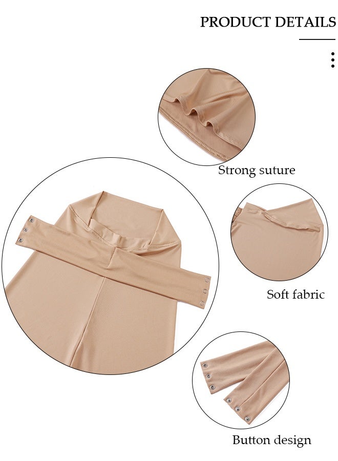 DUNISO تصميم زر الحجاب الفوري، حجاب إسلامي أنيق للنساء، حجاب داخلي مع مشبك سريع، لفات رأس تغطي كاملة، أغطية عمامة إسلامية - Image 5