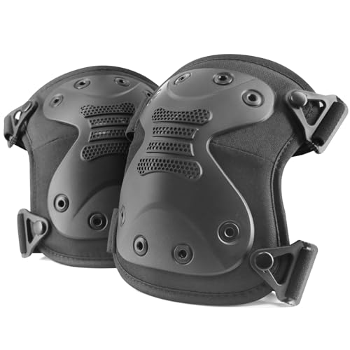 BZTAC Tactical Professional Combat Knee Protective Pads Set Advanced Tactical Gear Set for Outdoor CS Paintball Game Cycling Safety Skateboarding Gear Skates Airsoft Hunting Knee Protection Guard Pads - Image 1