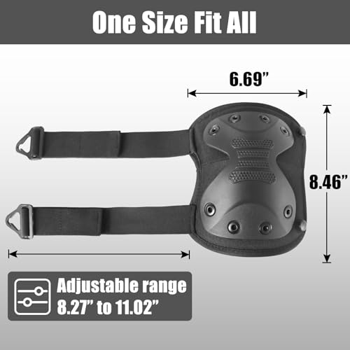 BZTAC Tactical Professional Combat Knee Protective Pads Set Advanced Tactical Gear Set for Outdoor CS Paintball Game Cycling Safety Skateboarding Gear Skates Airsoft Hunting Knee Protection Guard Pads - Image 4