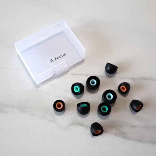 A-Focus Ear Tips Buds Set for WF-1000XM5 WF-1000XM4 WI-XB400 WF-C700N Silicone Eartips Earbuds Eargels Compatible with Sony in-Ear Headset WI-C200 WF-C500 etc 2S2M1L Black - Image 5