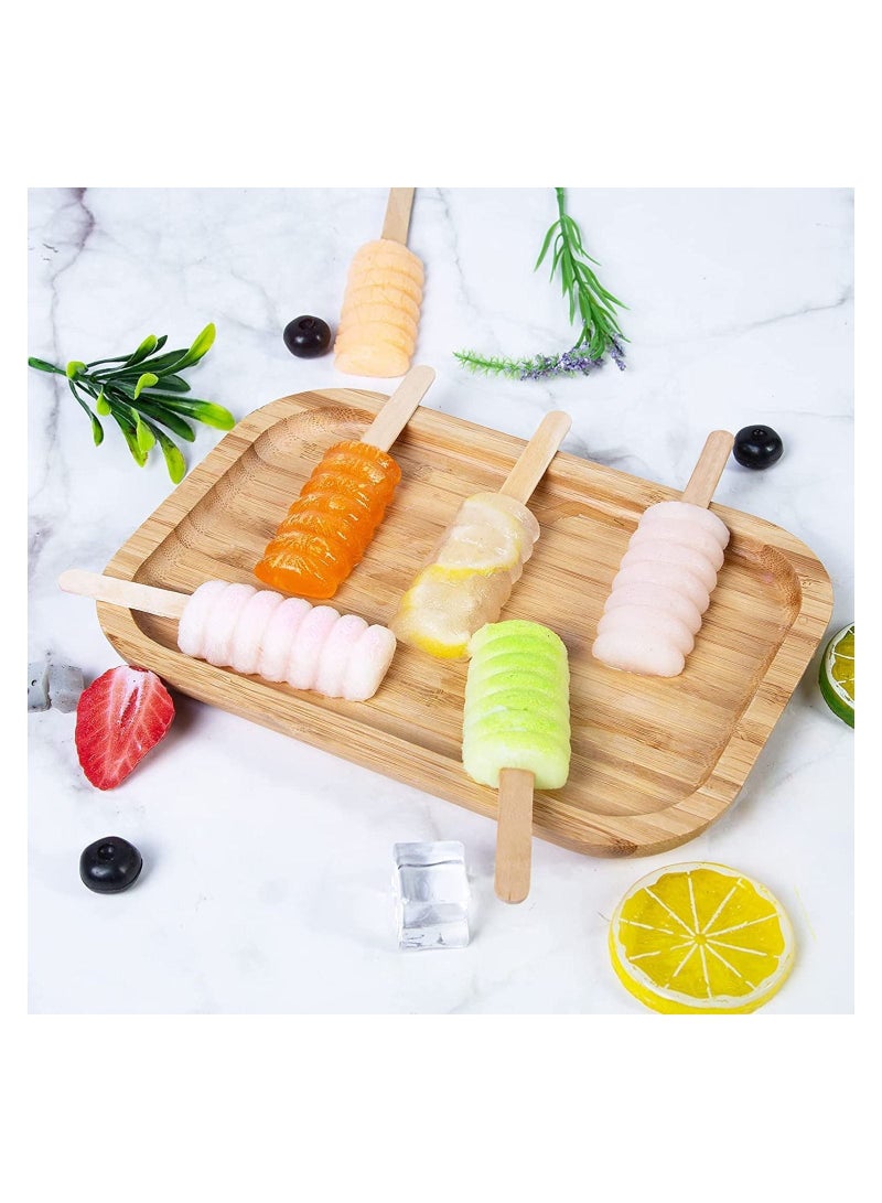 GGEROU Ice Cream Molds,2 Pack Popsicle Mold with 8 Hole,Food Grade Silicone Ice Pop Molds,Bear Paw Shape - Image 2