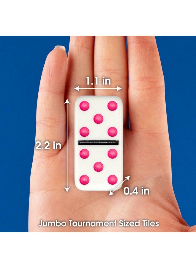 سي إتش إتش 2322 دومينو مزدوج مكون من 6 قطع كبيرة مع نقاط ملونة، بطول 8.25 بوصة - Image 3