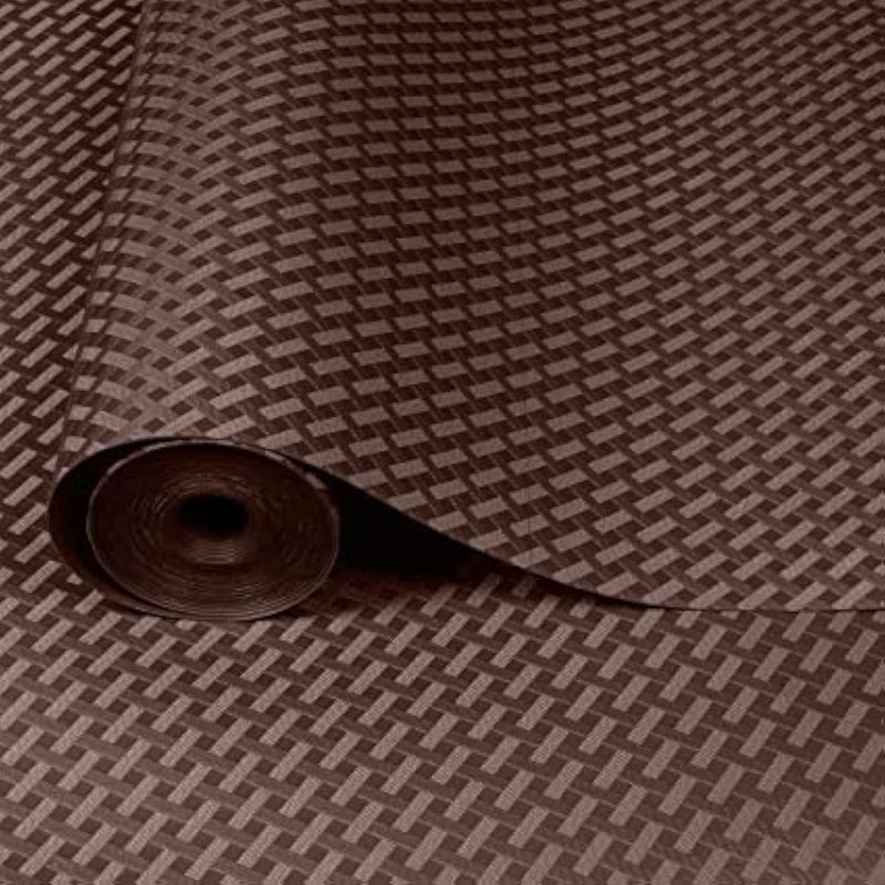 ElastPro EVA Food Grade Washable Anti Slip Mat/Sheet for Fridge, Shelf Liner, Table, Kitchen Drawer mat (CoffeeBrown Crossed Stripe, 3 Meter) - Image 2