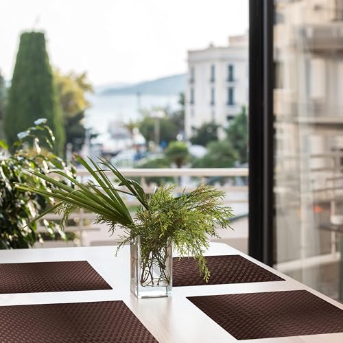 ElastPro EVA Food Grade Washable Anti Slip Mat/Sheet for Fridge, Shelf Liner, Table, Kitchen Drawer mat (CoffeeBrown Crossed Stripe, 3 Meter) - Image 5