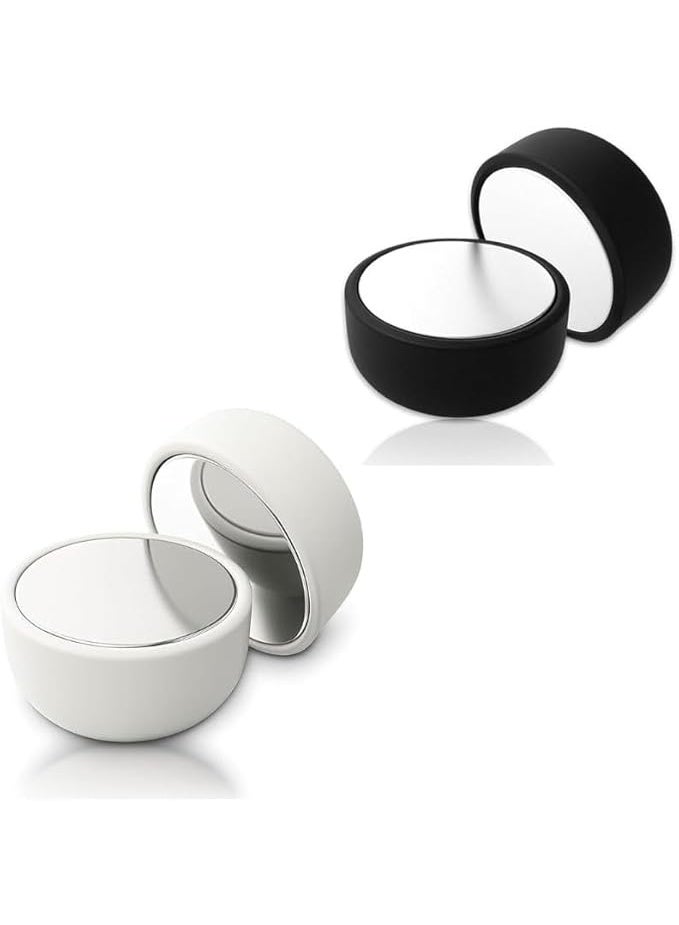 2-Piece Multi-Purpose Magnetic Hijab Pins for Women - No-Snag Scarf Clasp, Safety Brooch for Shawls and Clothing - Strong Magnet Buttons (Black/White) - Image 3