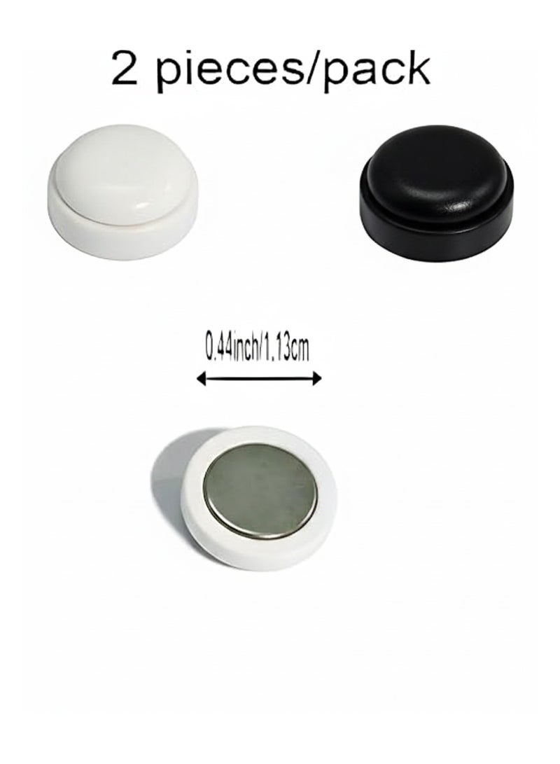 2-Piece Multi-Purpose Magnetic Hijab Pins for Women - No-Snag Scarf Clasp, Safety Brooch for Shawls and Clothing - Strong Magnet Buttons (Black/White) - Image 4