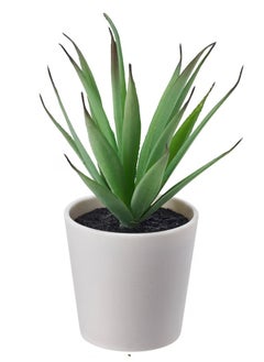 Swiss Canton Artificial Potted Plant with Pot Green/White - Realistic Lifelike Design, Fresh-Looking Year After Year, Perfect for Home Decor, Elegant and Compact, Easy Storage, Enhances Any Living Space  - Image 1