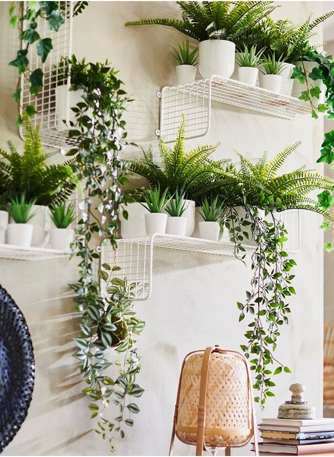 Swiss Canton Artificial Potted Plant with Pot Green/White - Realistic Lifelike Design, Fresh-Looking Year After Year, Perfect for Home Decor, Elegant and Compact, Easy Storage, Enhances Any Living Space  - Image 3