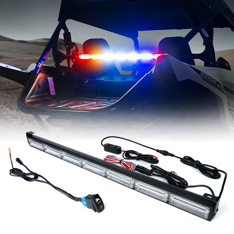 Xprite Xprite 30" COB LED Chase Strobe Flashing Light Bar, with Brake, Reverse, Turn Signal Rear Safety Lightbar for UTV Polaris RZR XP 1000 900, Can-Am Maverick X3, SxS, Yamaha, ATV, Off Road - RYWWWBR  - Image 1