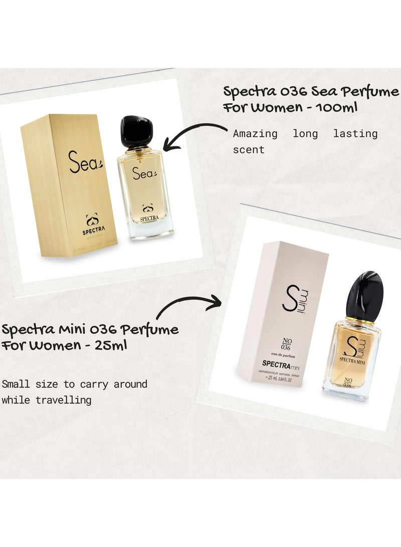 Spectra 036 Sea EDP Perfume For Women - 100ml - Image 4