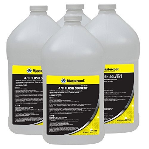 Mastercool 91049-128-4 Black/Yellow Flush Solvent, 4 Pack (1 Gallon) - Image 1