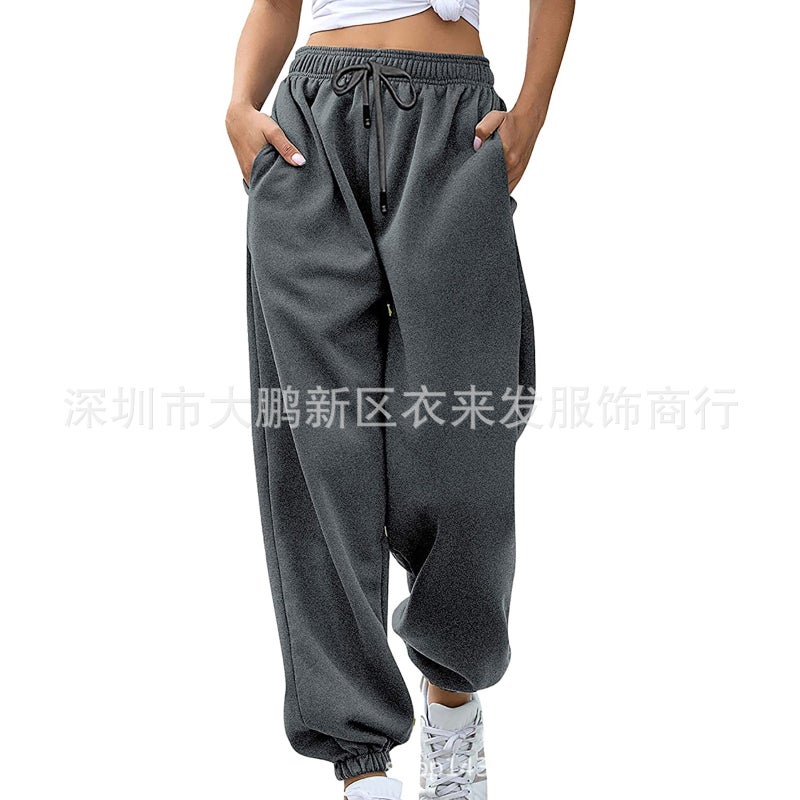 2021 Fashion Sweatpants Harlan Pockets Casual 16 Colors Dark gray