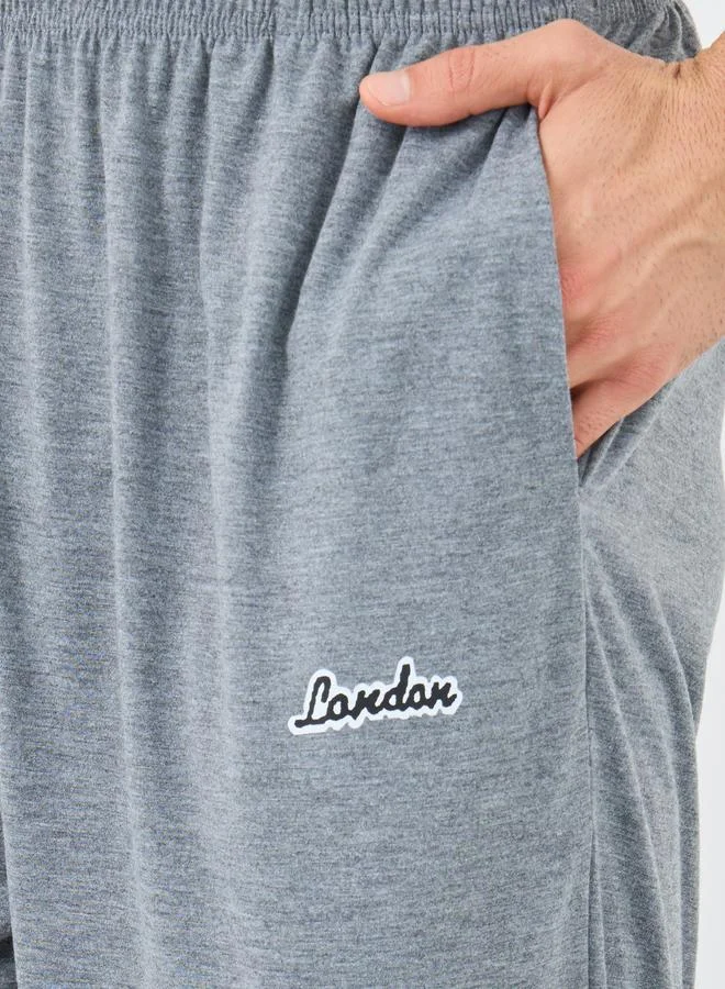 Styli Styli Grey Slogan Print Pyjama with Elastic Waist