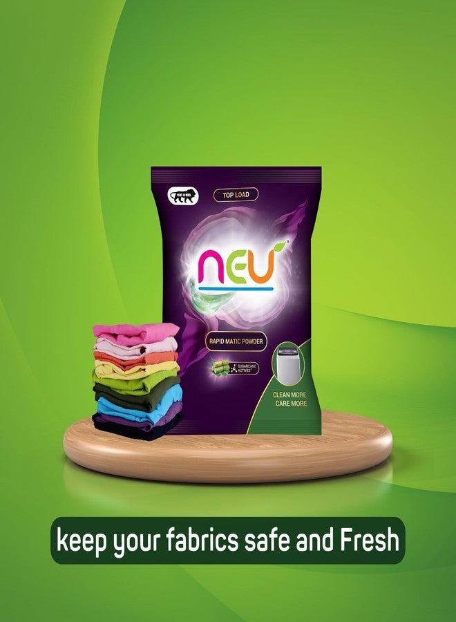 NEU Top-Load Detergent Powder - Tough Stain Removal | Eco-Friendly | Machine-Wash Perfect | Detergent Powder | Safe for Baby Clothes |Washing Powder 1kg (Pack of 4) - Image 5