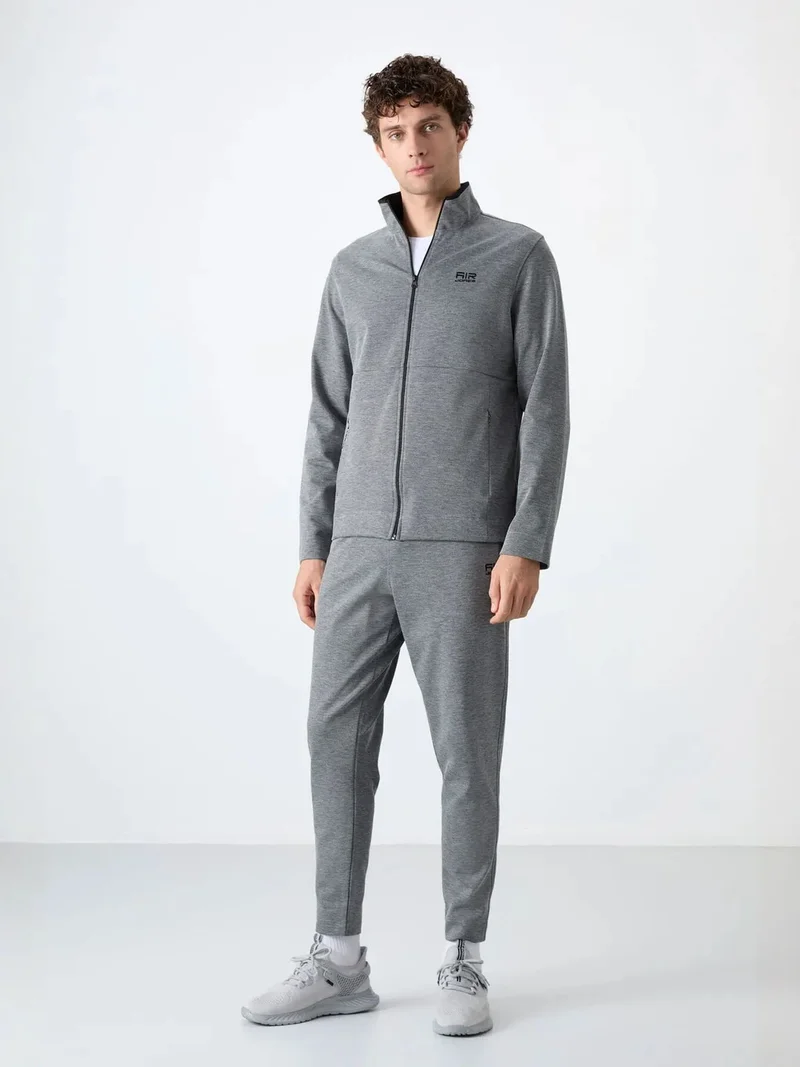 TOMMYLIFE TOMMY Men's Zip-collar Sweatshirt And Pants Set
