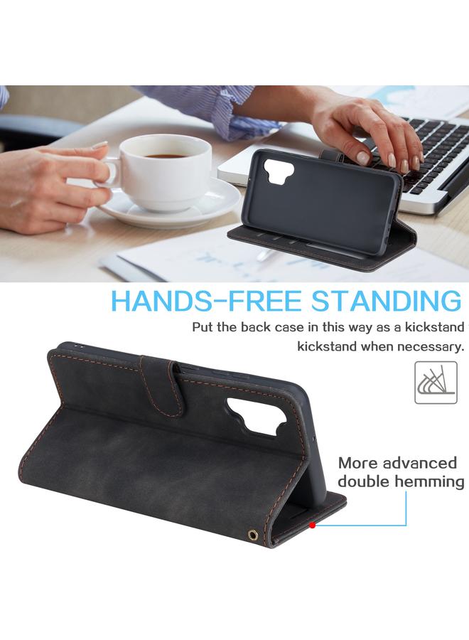 S-TOP Case For Samsung Galaxy A32 4G Skin Feel Anti-theft Brush Horizontal Flip Leather Phone Case - Image 3