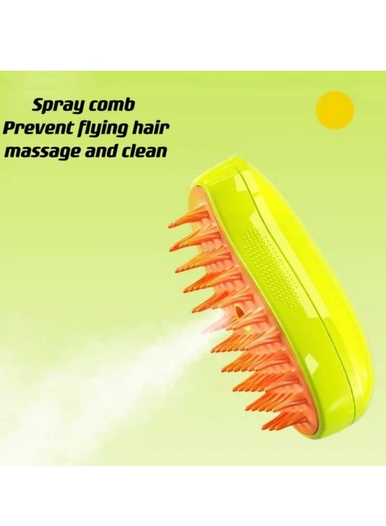 Cat Steam Brush, 3 in 1 Steamy Cat Brush, Cat Steamer Brush for Massage, Pet Hair Cleaner Brush for Cats and Dog, Eliminate Flying Hair and Tangled Hair Cat Hair Brush - Image 3