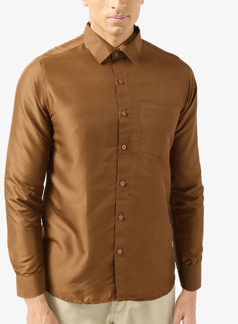 Robert Wood Bio-Wash Solid Cotton Shirt - Image 3