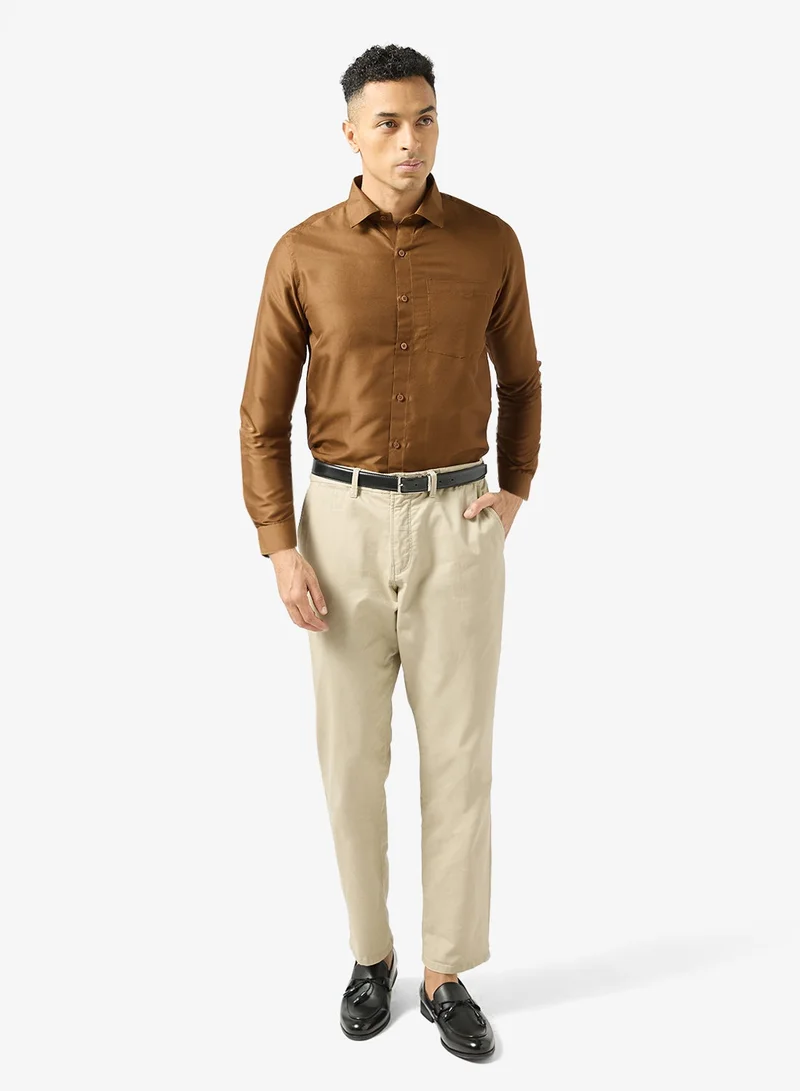 Robert Wood  Bio-Wash Solid Cotton Shirt for Men | Best Price UAE