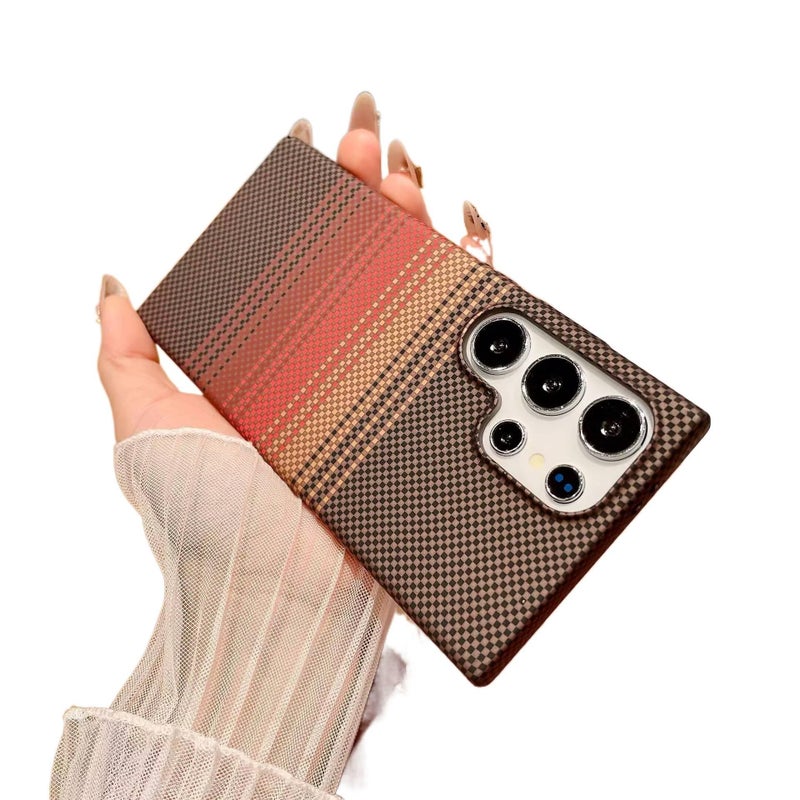 MagSafe Case | Shockproof Cover for Samsung S26 Ultra / Samsung S26 | Sunset Purple Carbon Fiber Texture - Image 1