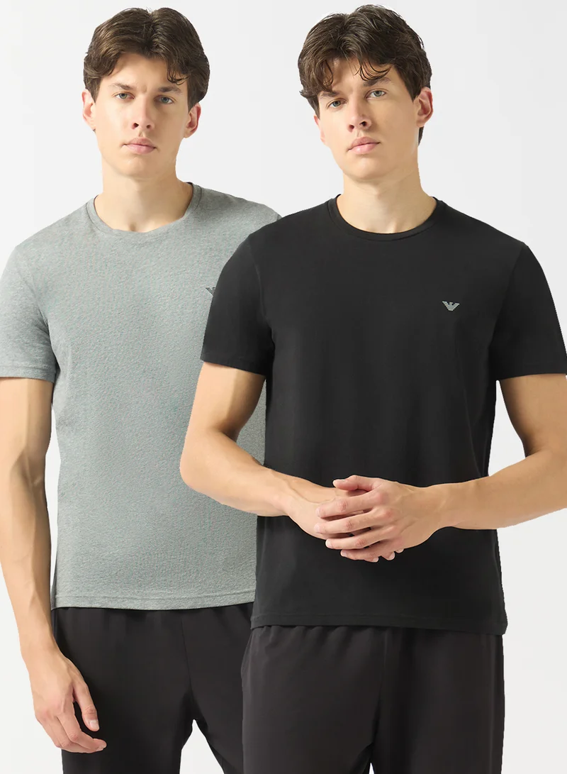 امبوريو ارماني 2 Pack Of Logo T-Shirt