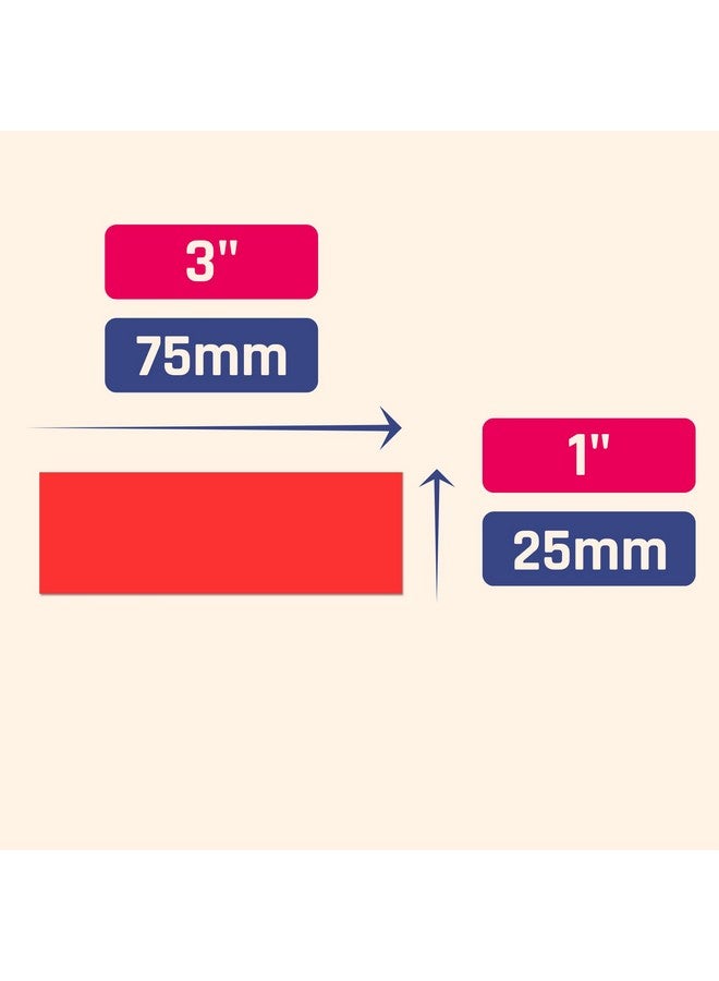 TownStix 500 Pack, 3" X 1" - Colored Labels Stickers, 5 Colors - Image 2